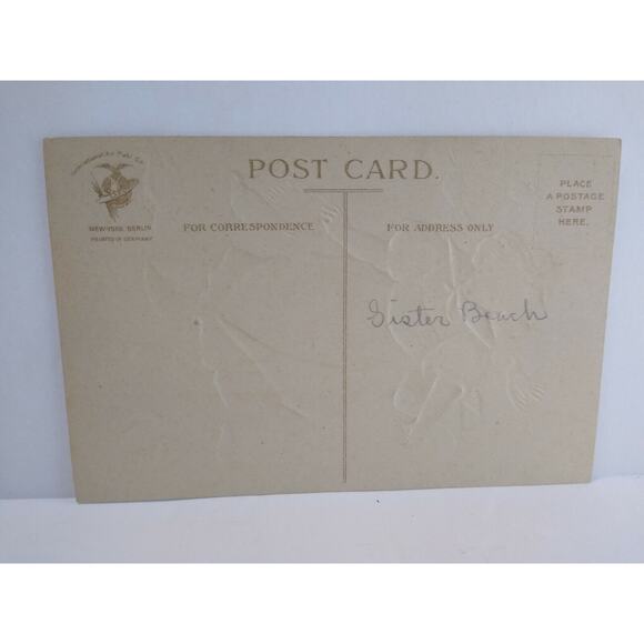 Valentine Postcard Unsigned Artist Ellen Clapsaddle Child Flying Doves Birds - Picture 3 of 4